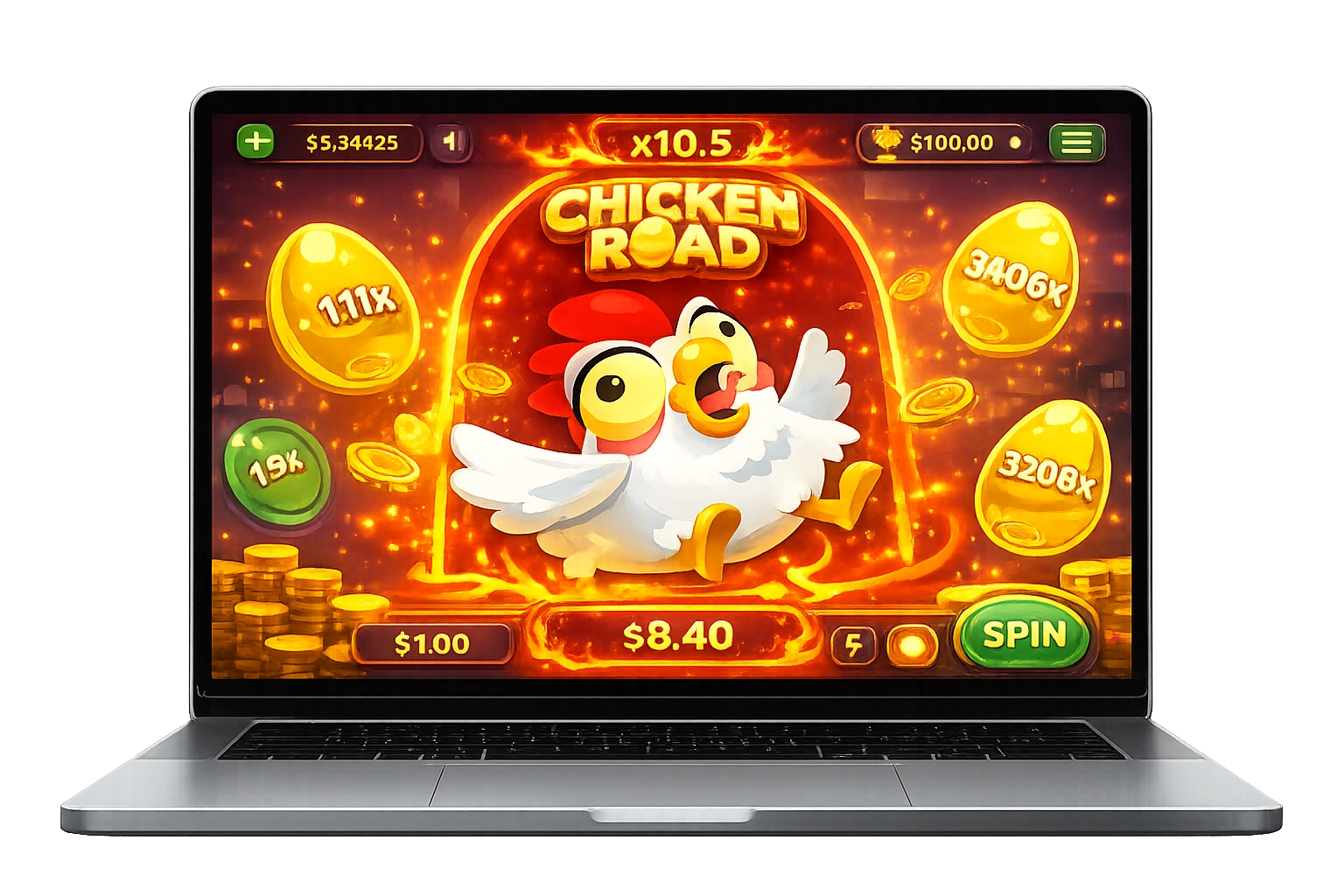 Chicken Road en pantalla principal
